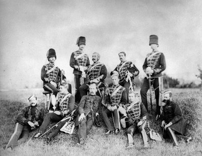 イギリス陸軍将校のグループ、1870-90年頃 作： English Photographer